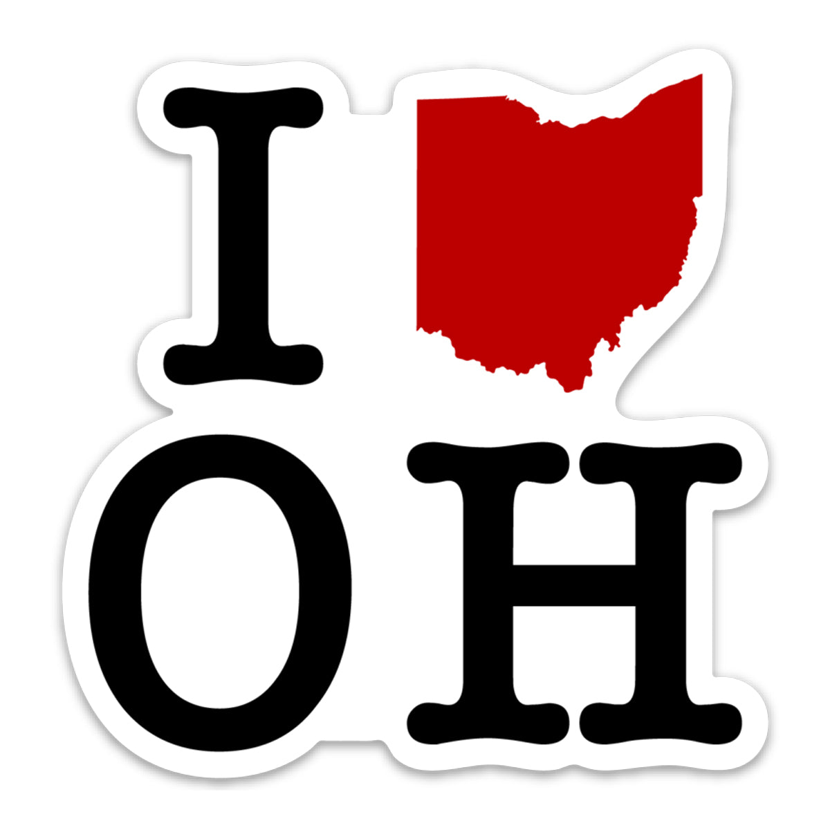 I Heart OH Sticker