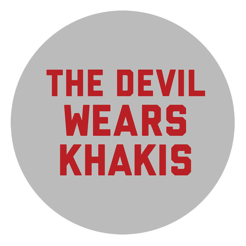 The Devil Wears Khakis Sticker